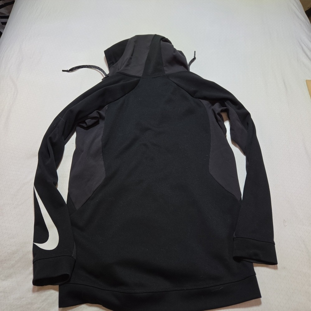 Nike Dri-FIT Full Zip Hoodie Women's Medium Black Athletic Training Jacket Swoos - Picture 6 of 9